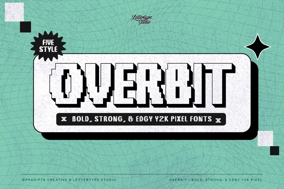 Overbit Bold & Strong Edgy Y2K Pixel Font