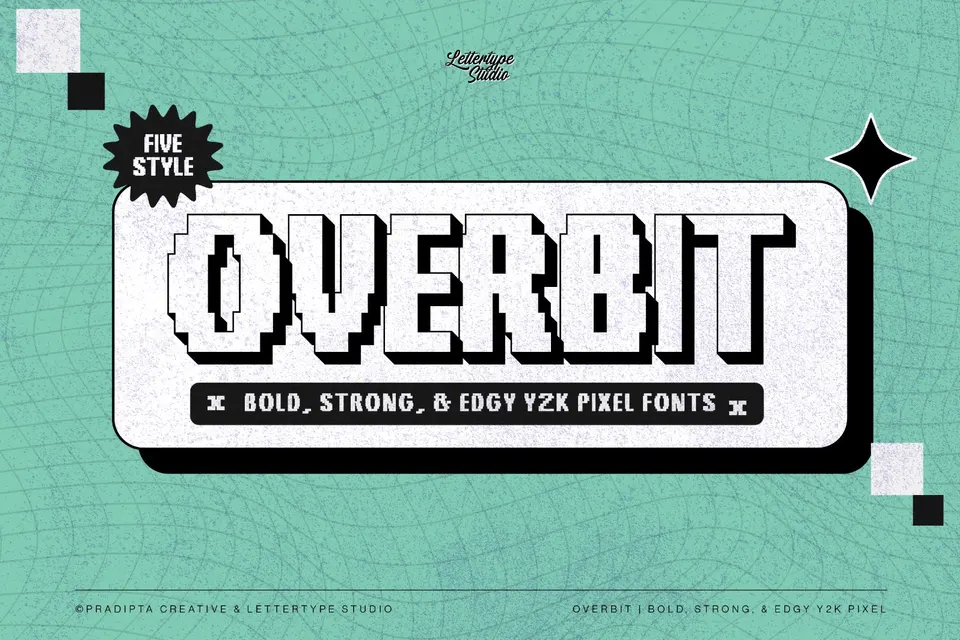 Overbit Bold & Strong Edgy Y2K Pixel Font