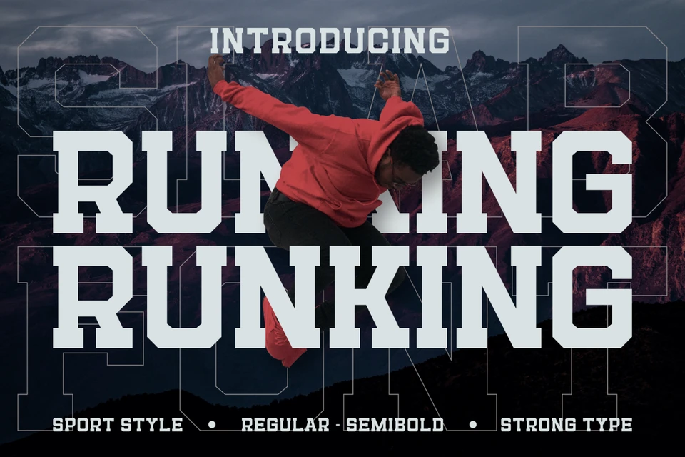 Runking - A Modern Sport Font