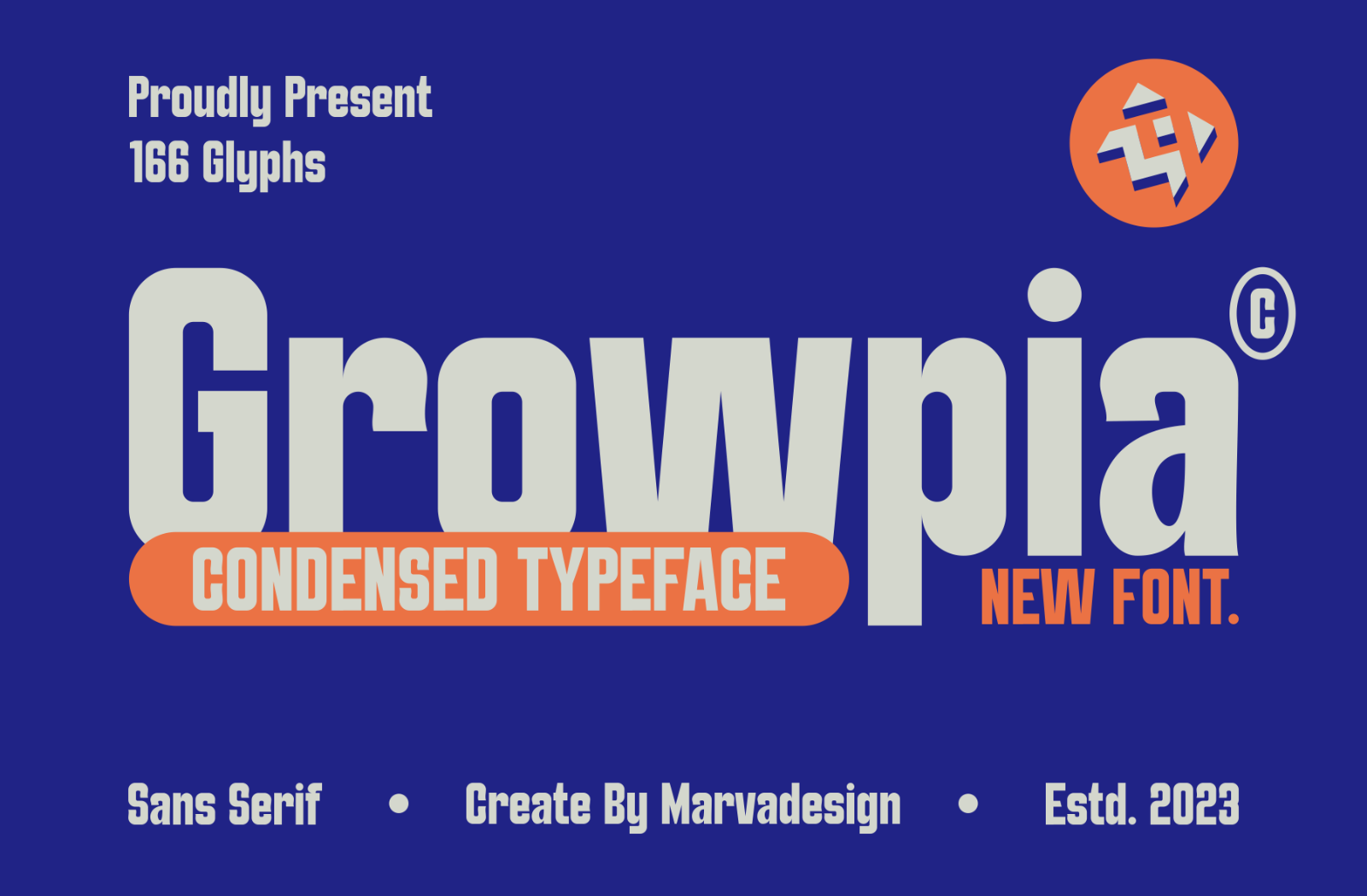 Growpia - A Modern Condensed Font — image 1