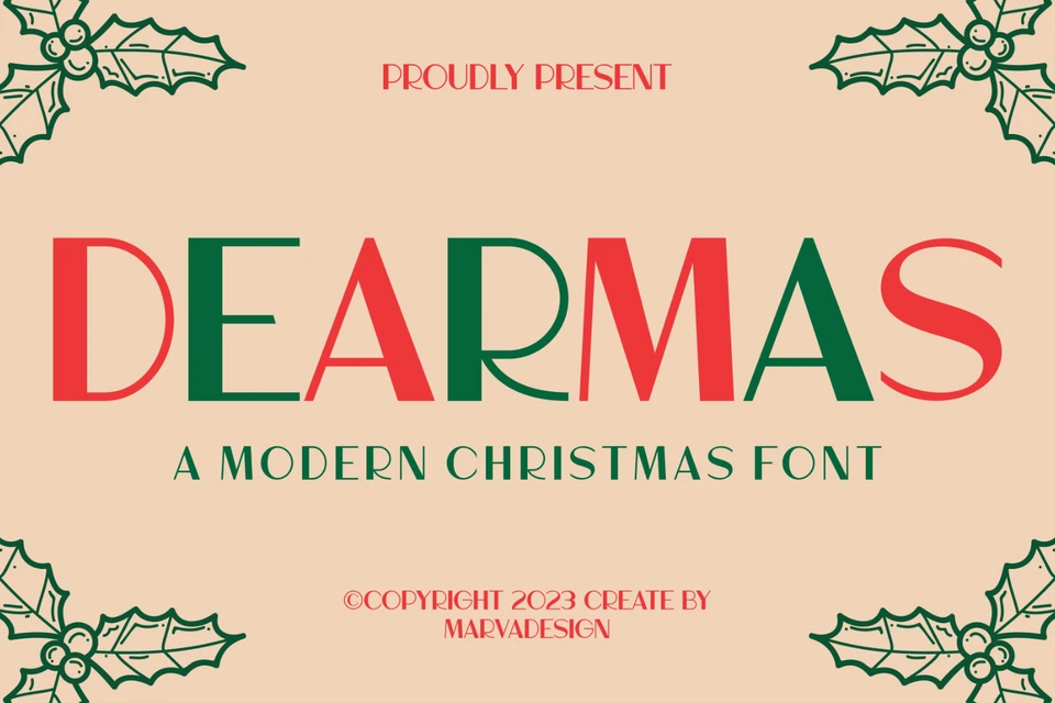 Dearmas - A Modern Christmas Font