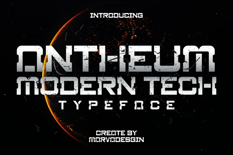 Antheum - A Modern Techno Font