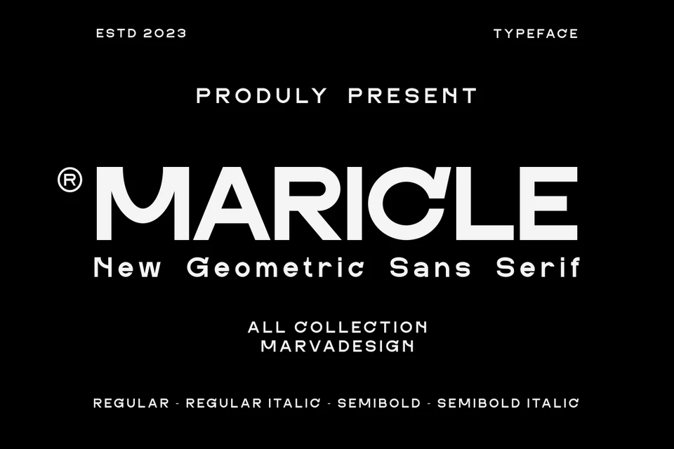 Maricle - A Modern Geometric Sans