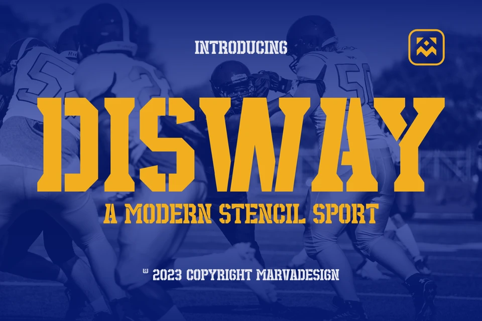 Disway - A Modern Stencil Sport Font