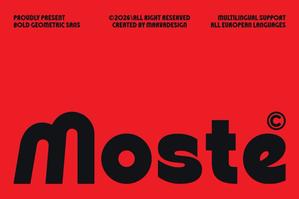 Moste - Geometric Sans Serif