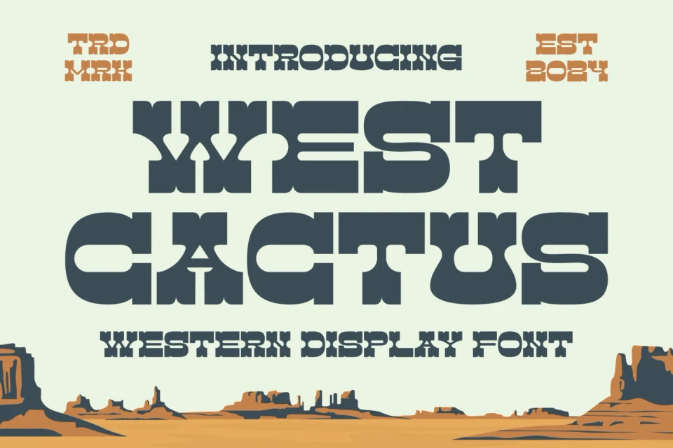 West Cactus - Western Display Font