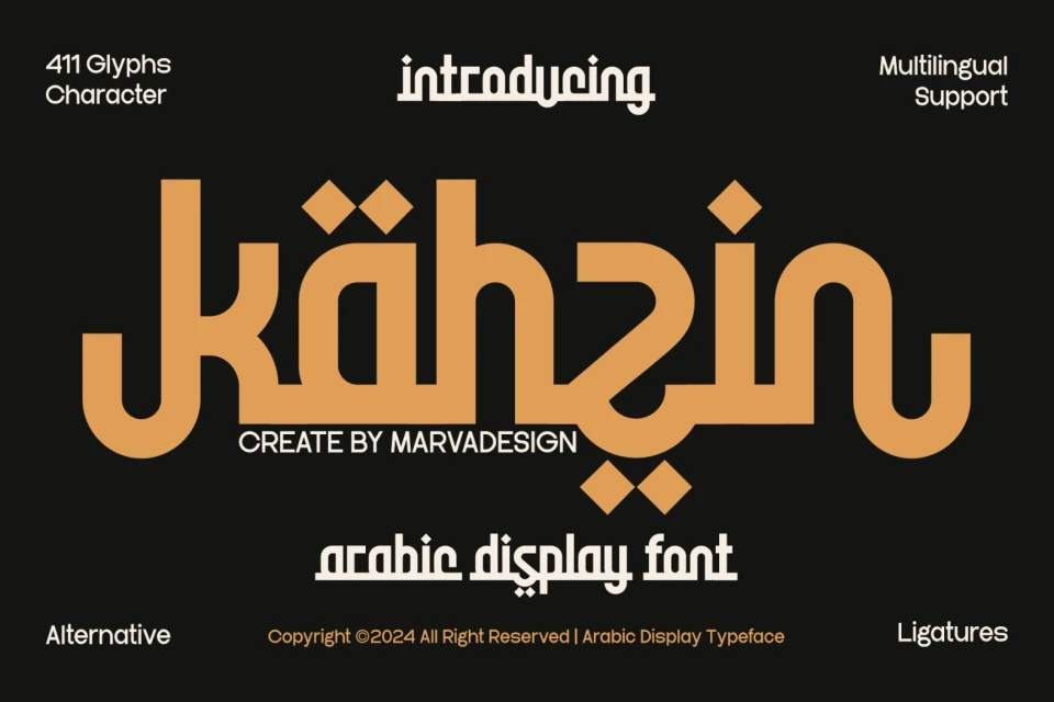 Kahzin - Modern Arabic Font