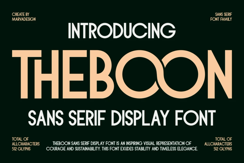 Theboon - Sans Serif Display Font