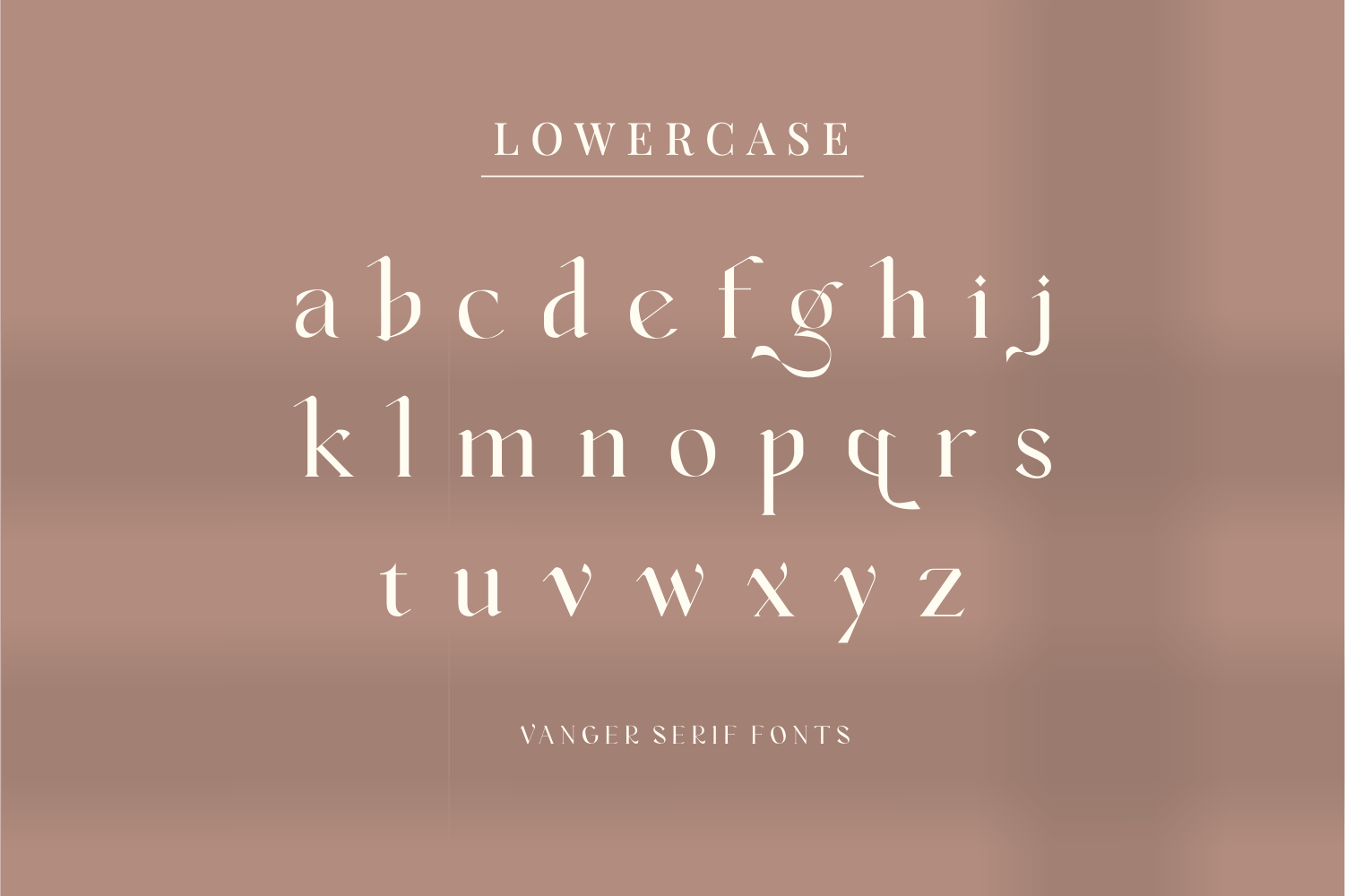 Vanger _ modern serif font