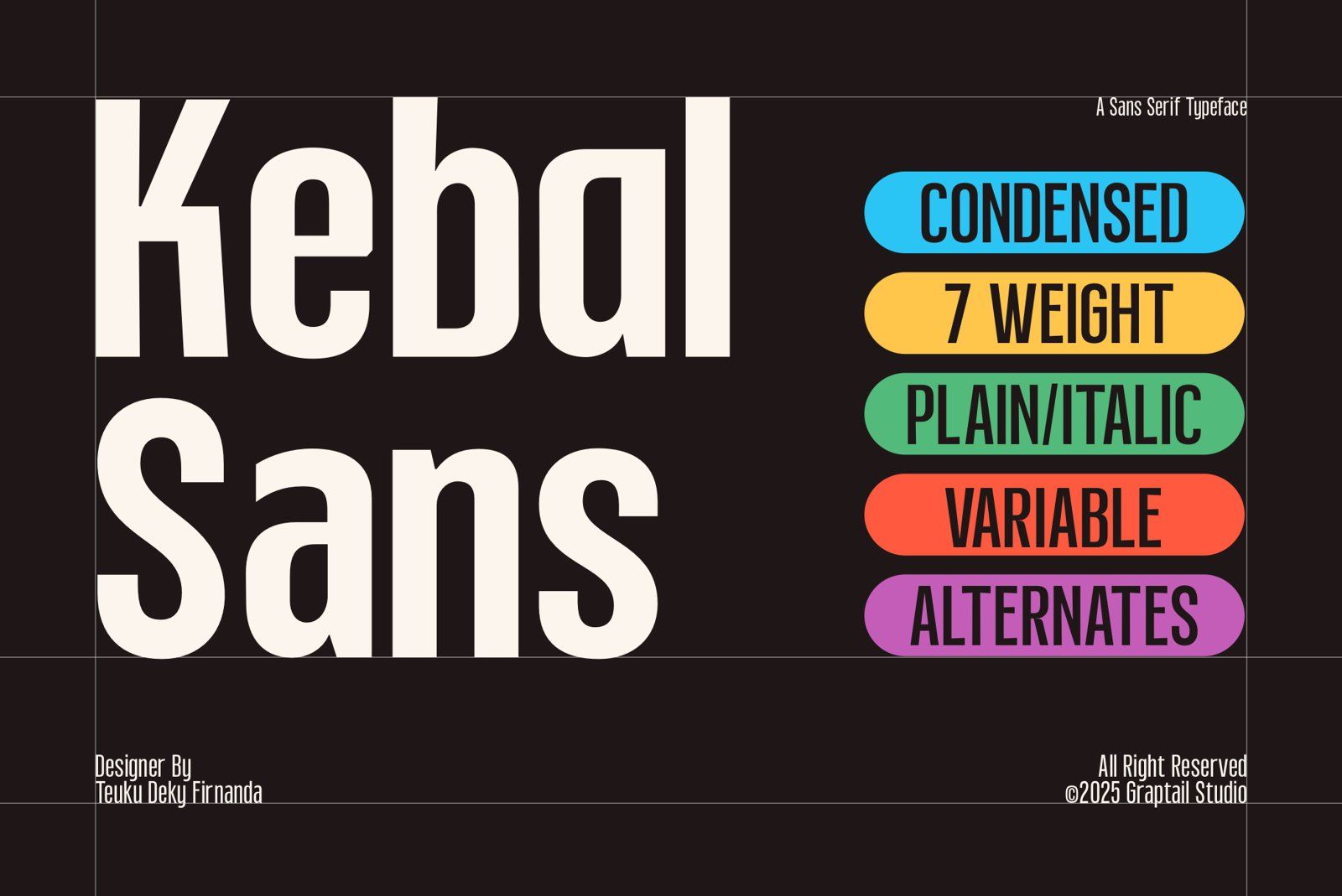 Kebal Sans - Condensed Font — image 1
