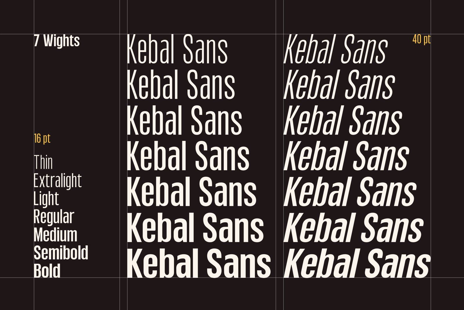 Kebal Sans - Condensed Font — image 3