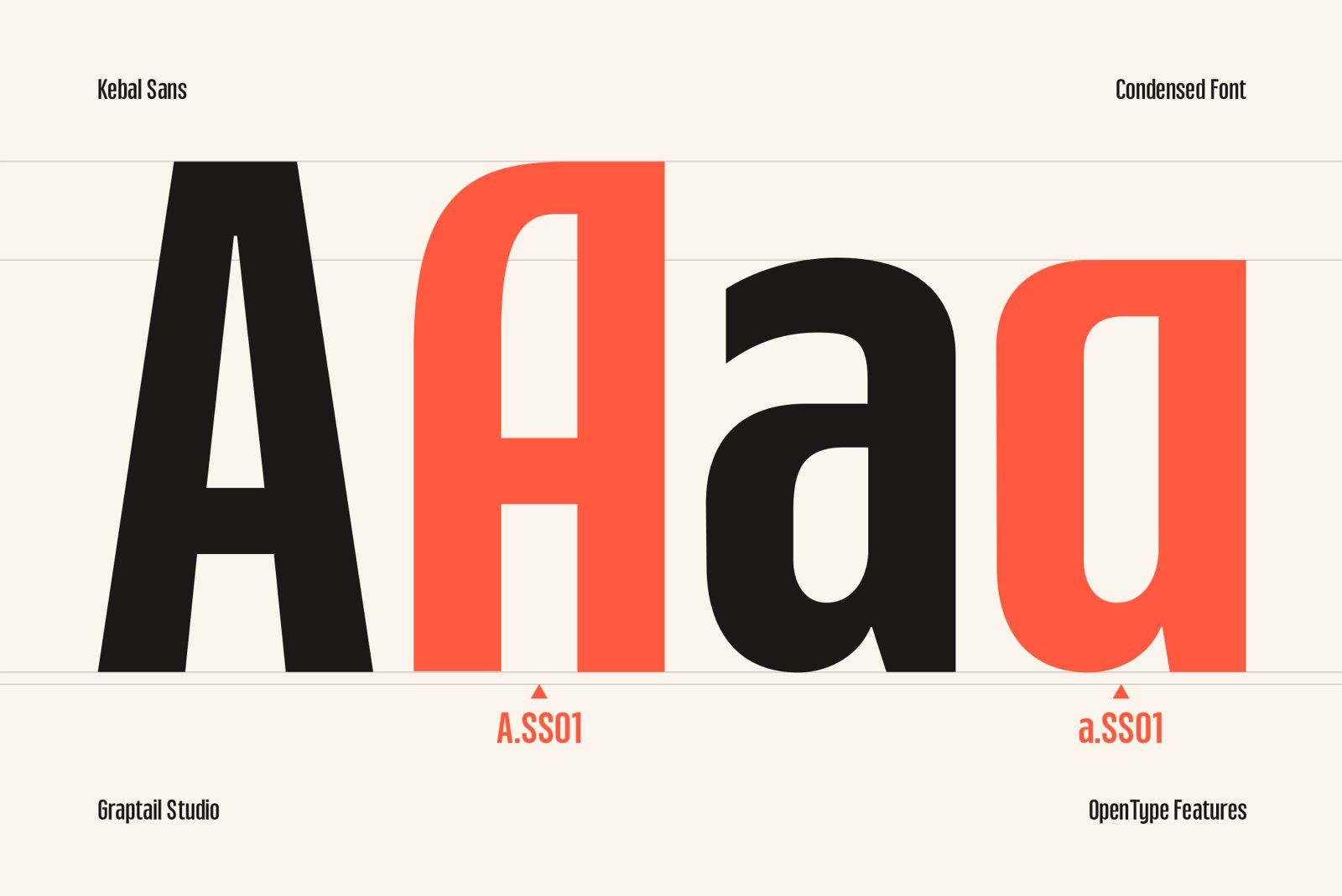 Kebal Sans - Condensed Font — image 4