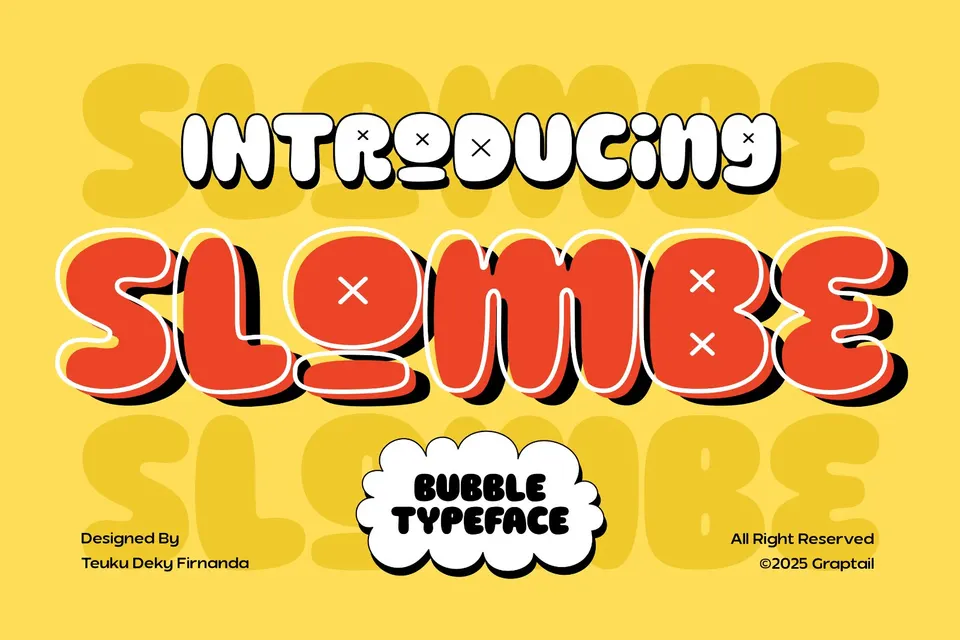 Slombe - Retro Bubble Typeface