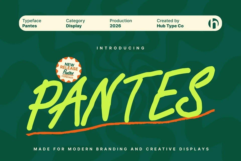 Pantes - An Organic Script Typeface
