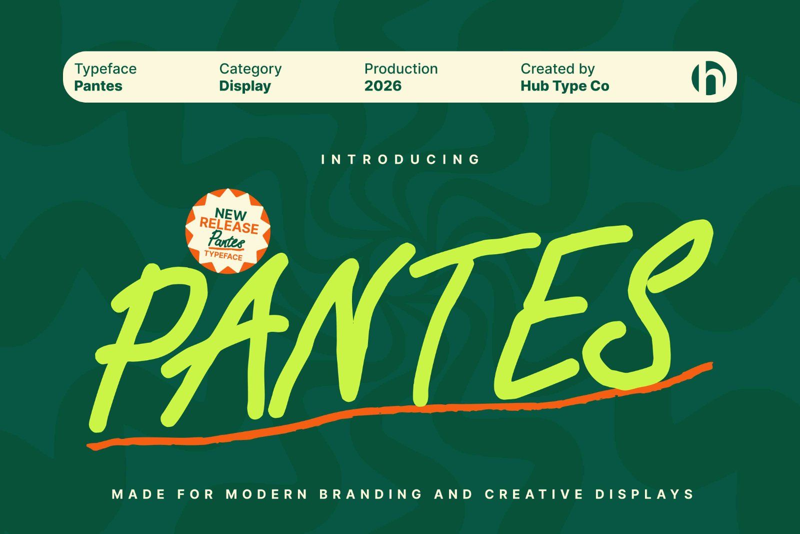 Pantes - An Organic Script Typeface — image 1