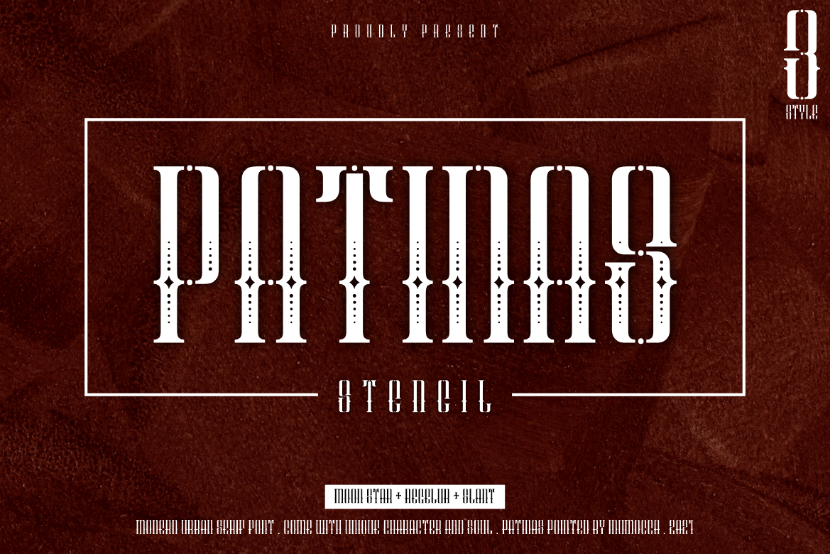 Patinas Stencil (Family Font) — image 1