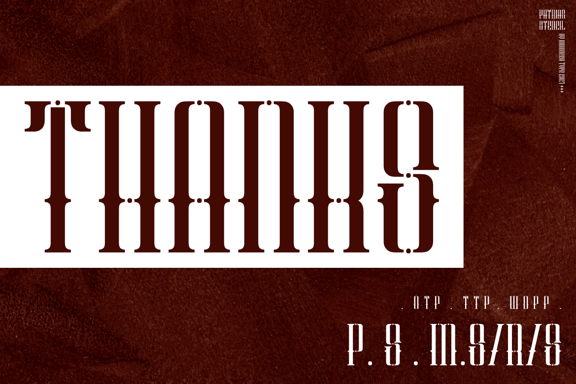 Patinas Stencil (Family Font) — image 10