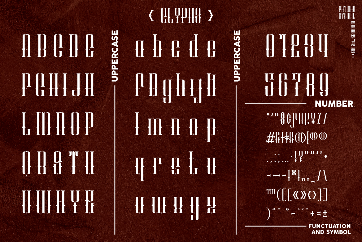Patinas Stencil (Family Font) — image 9