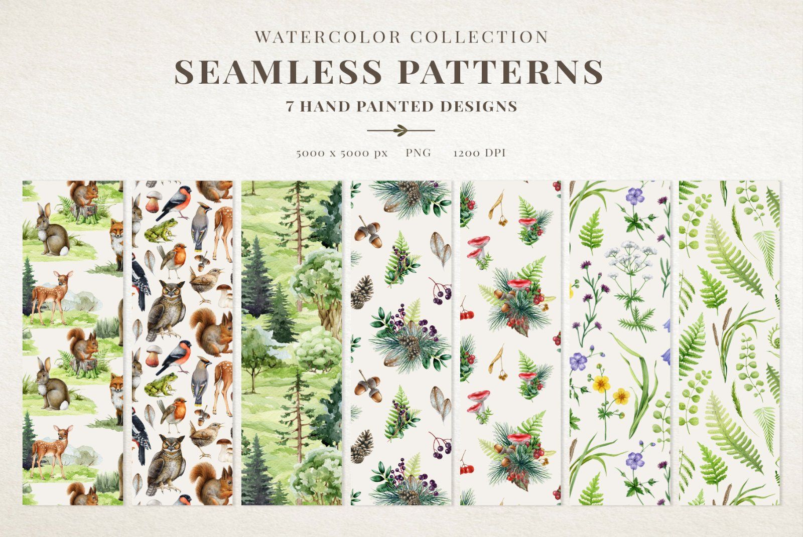 Woodland Animals Watercolor Clipart — image 10