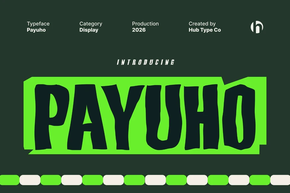 Payuho — Bold & Hand-Crafted Display Typeface