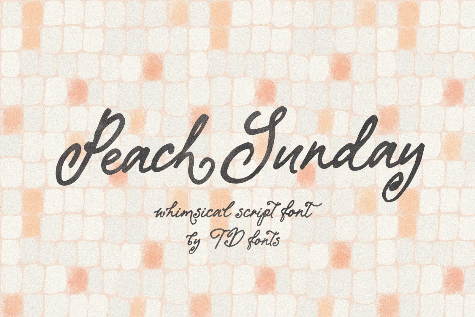 Peach Sunday — Whimsical Handwritten Script Font with Curly Swash Alternates — image 1