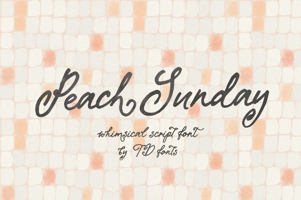Peach Sunday — Whimsical Handwritten Script Font with Curly Swash Alternates