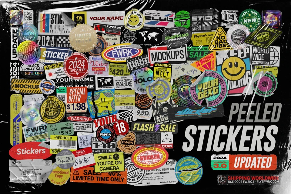 Peeled Paper Stickers