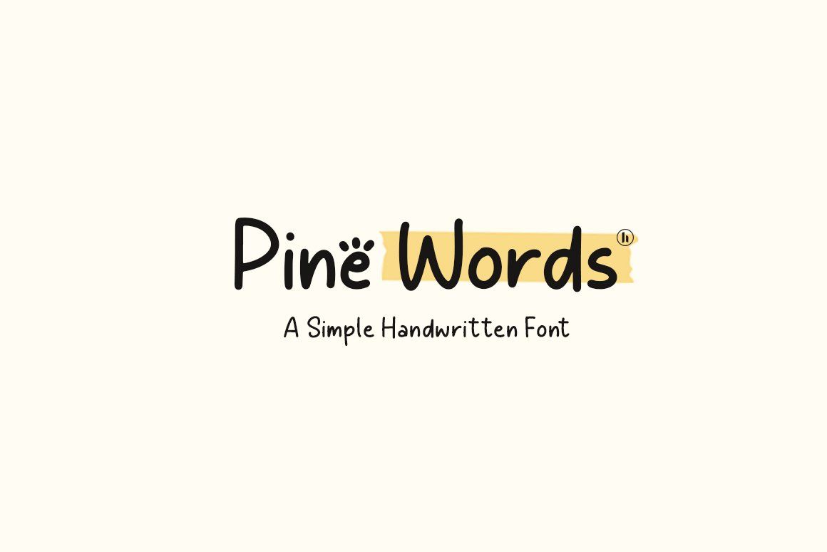 Pine Words Simple Handwritten Font — image 1