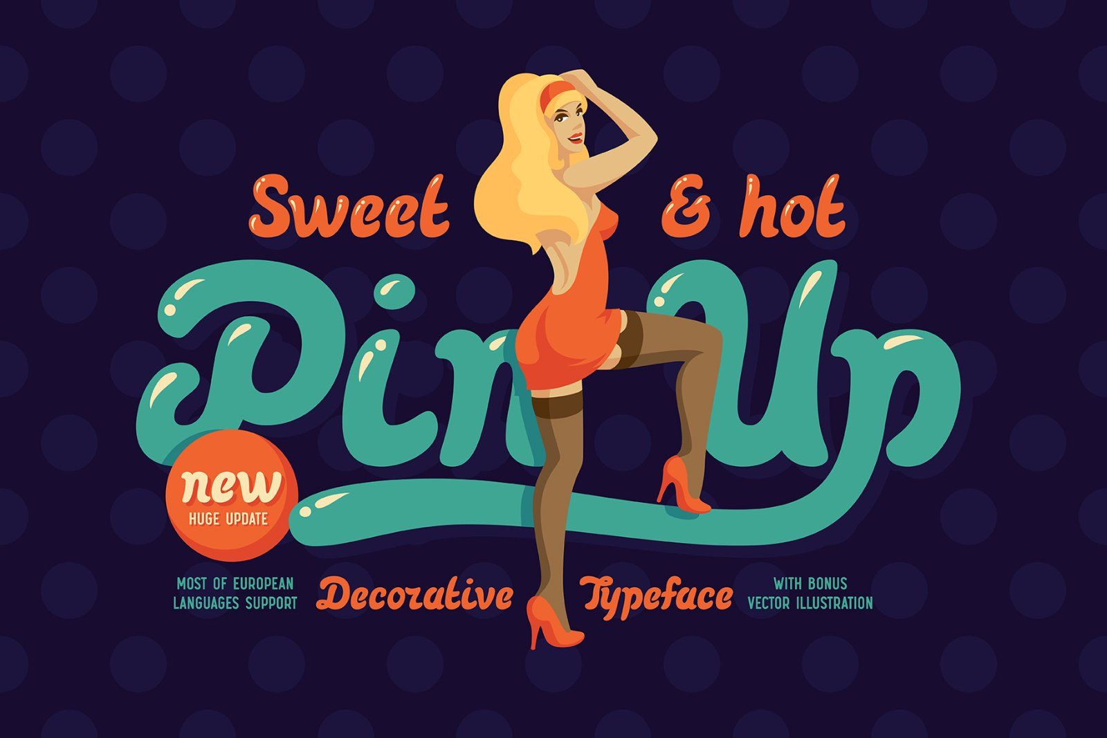 Pinup New! Font and Illustration. — image 1