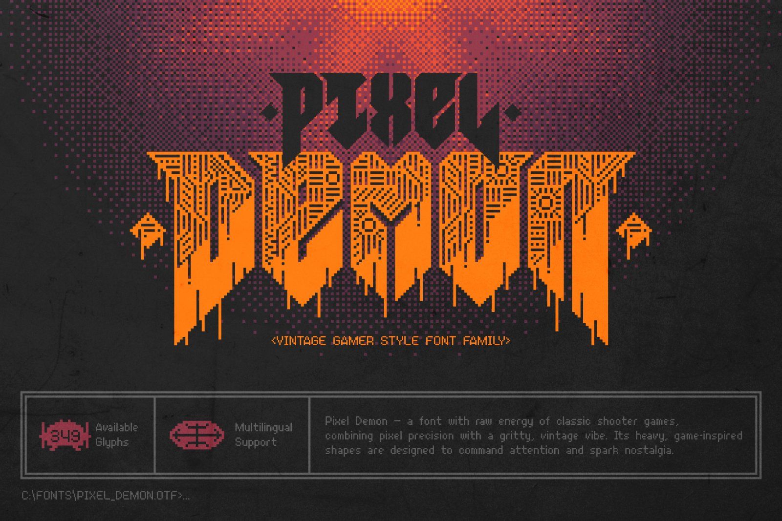 Pixel Demon - Vintage Gamer Font — image 1