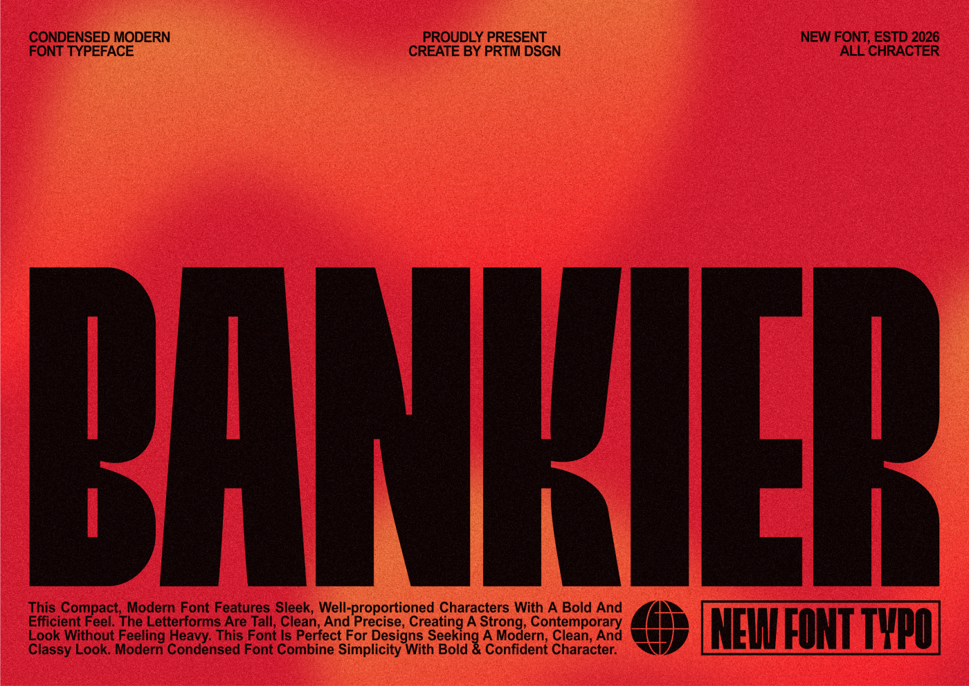 BANKIER - Font Condensed Modern Typeface