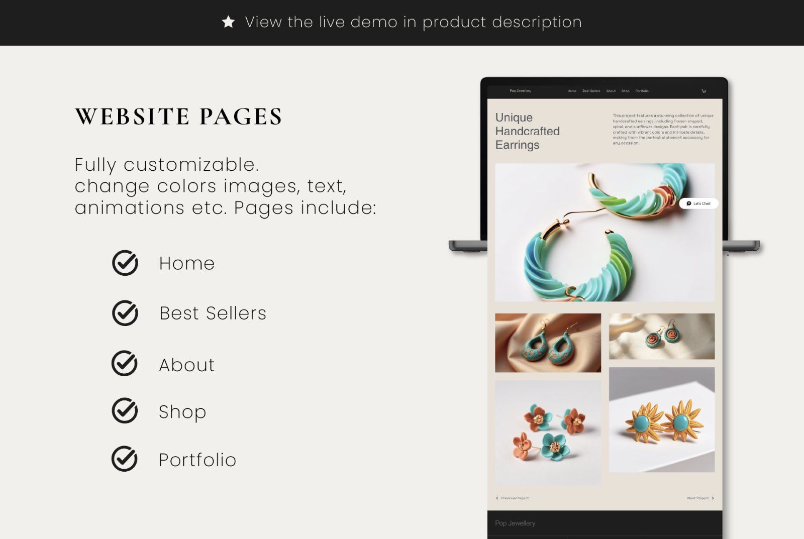 Jewelry Store Wix Website Template