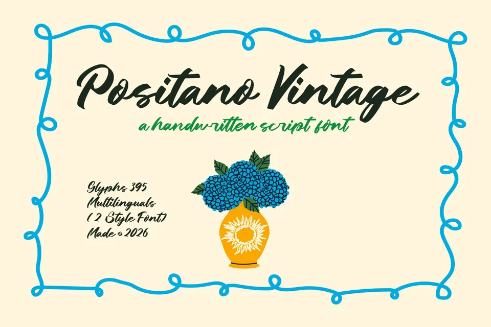 Positano Vintage Handwritten