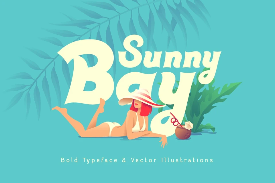 Sunny Bay font and graphics