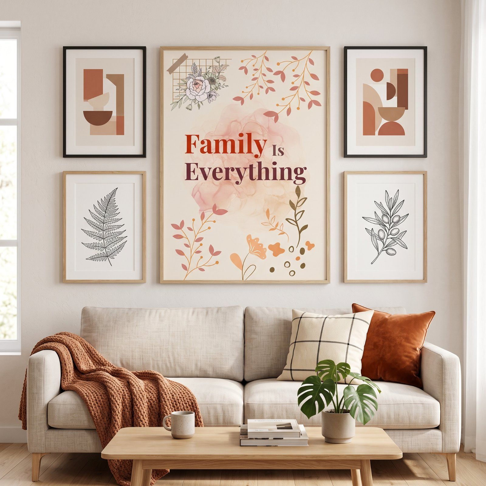 Floral Poster – Inspirational Family Wall Art — image 1