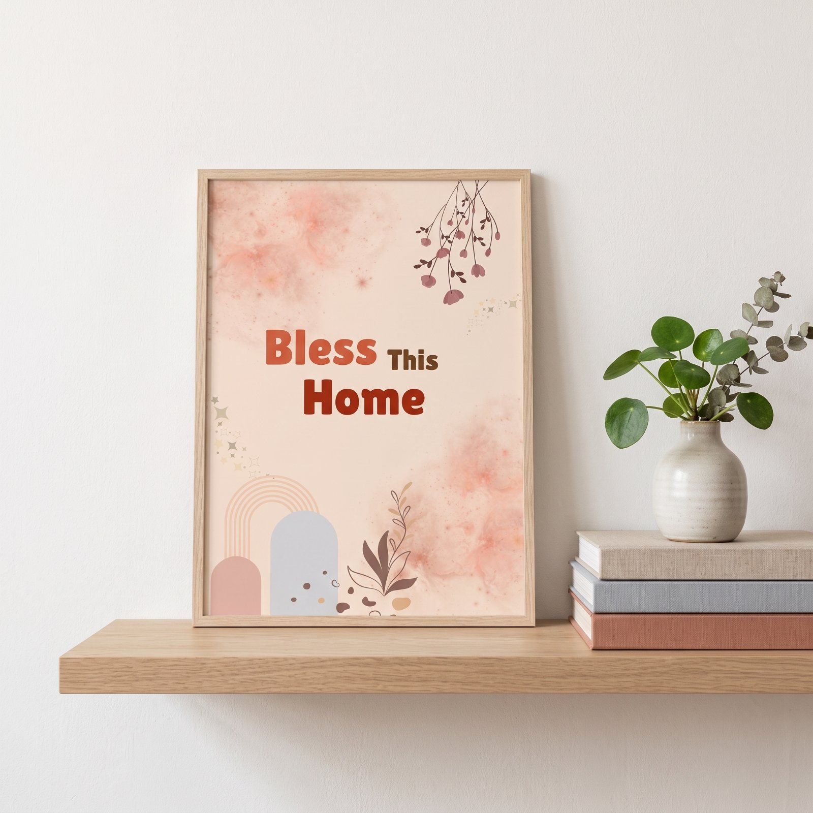 Boho Poster – Neutral Abstract Floral Wall Art 🏡🌿 — image 2