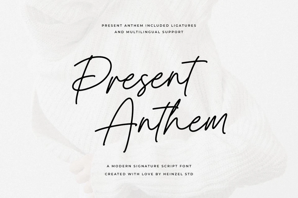 Present Anthem Modern Signature Script Font