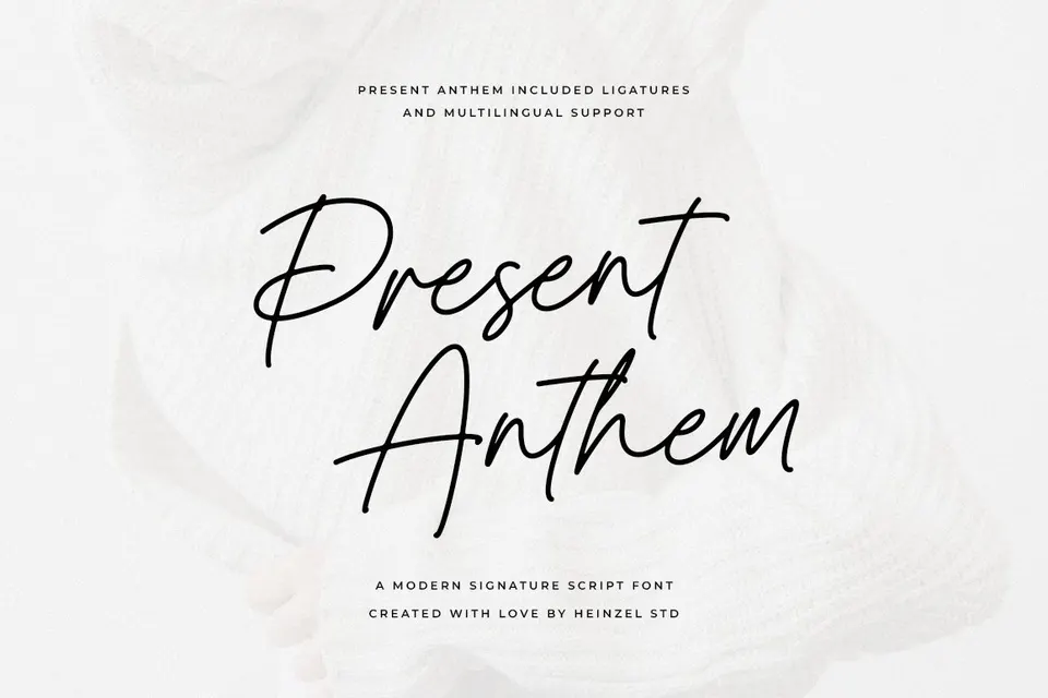 Present Anthem Modern Signature Script Font