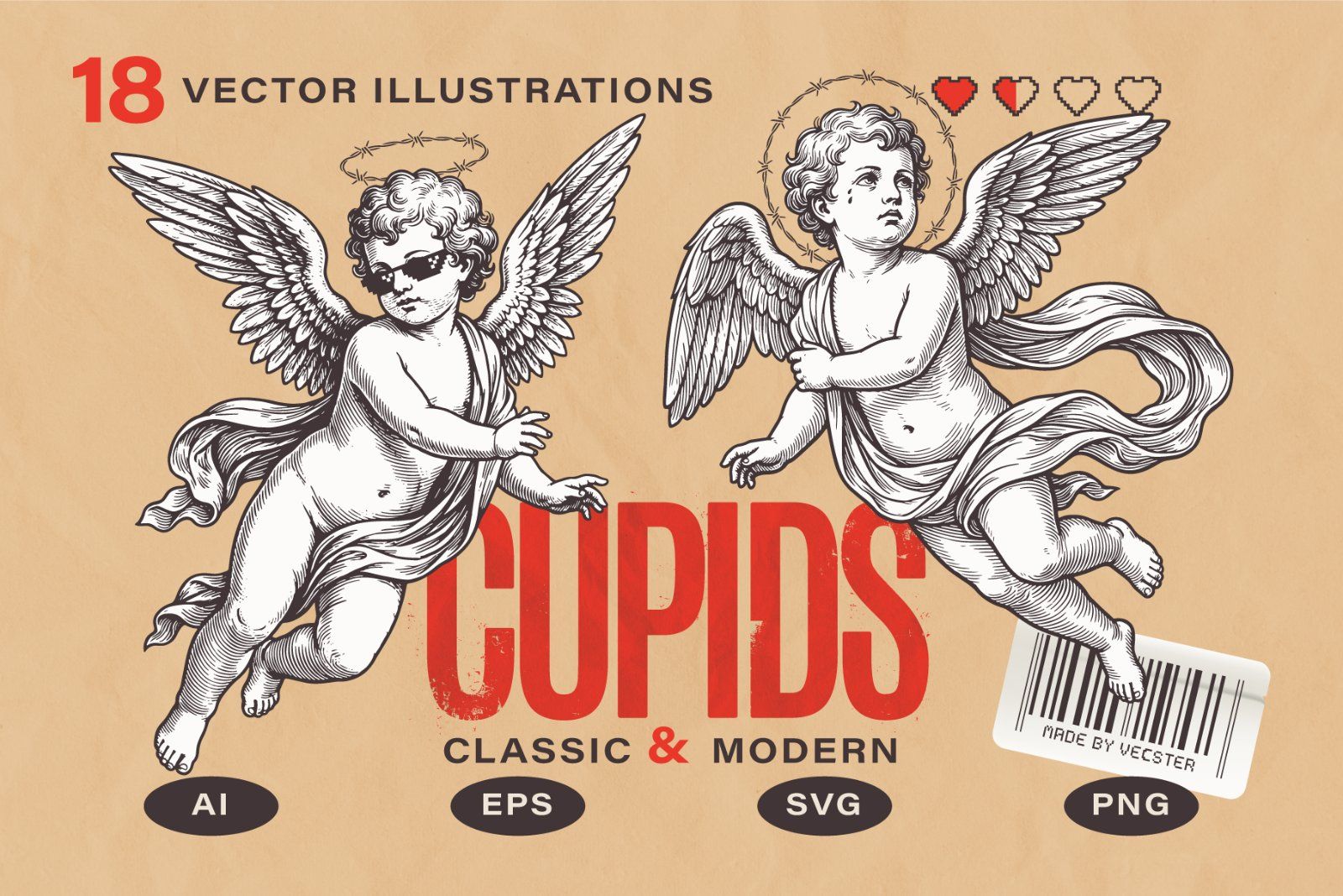 Classic & Modern Vector Cupids