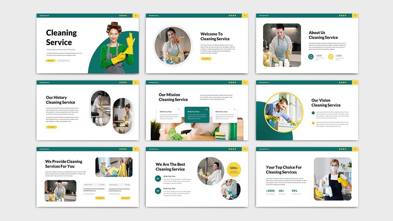 Cleaning Service PowerPoint Template