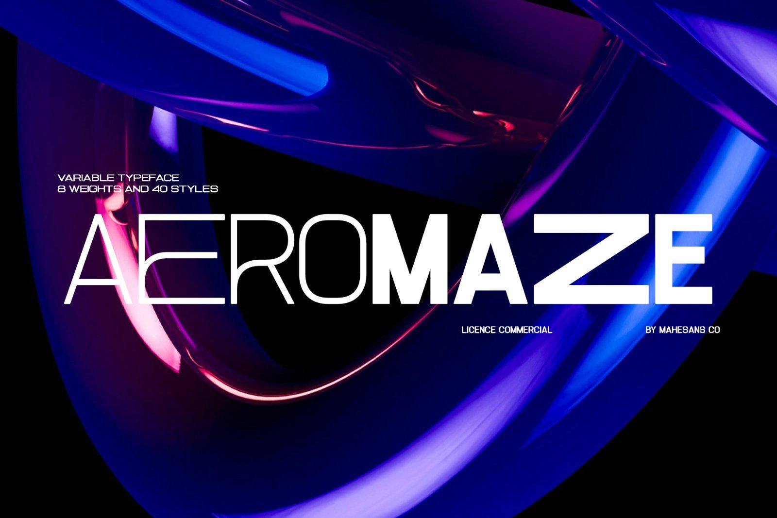 Aeromaze – Futuristic Sans Serif Family
