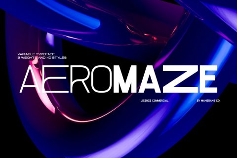 Aeromaze – Futuristic Sans Serif Family