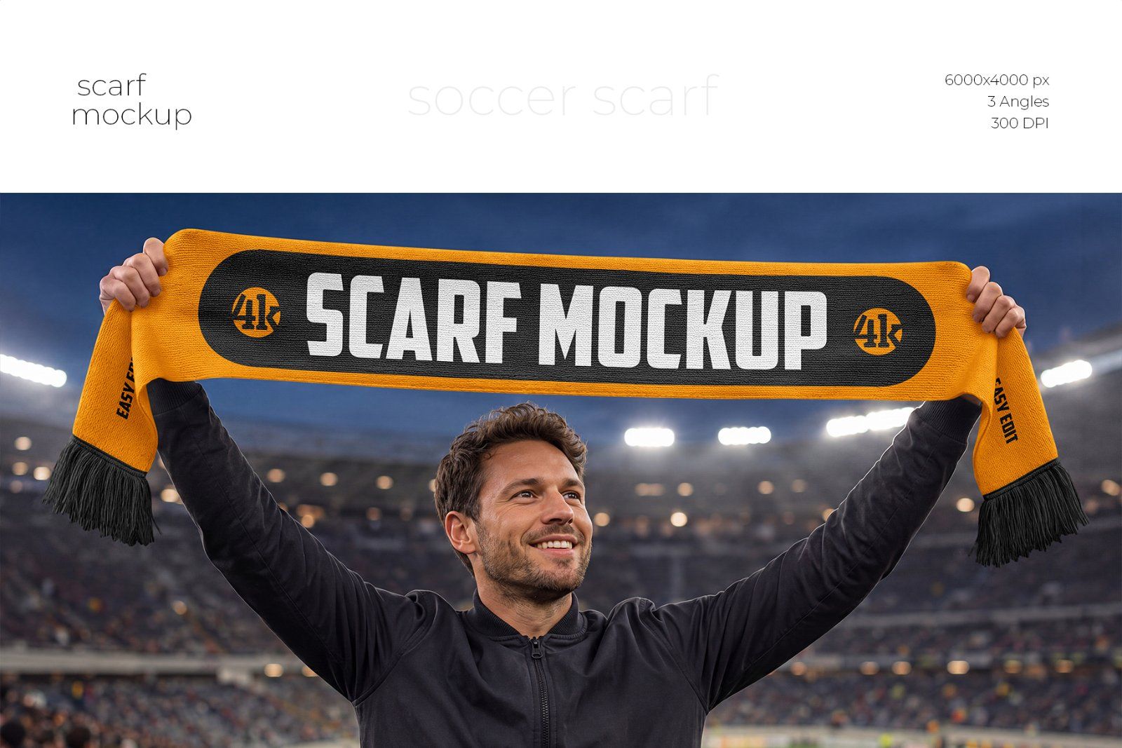 Soccer Scarf Mockup Set — image 1