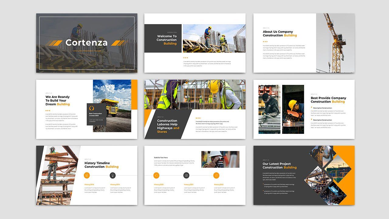 Cortenza - Construction Presentation Template