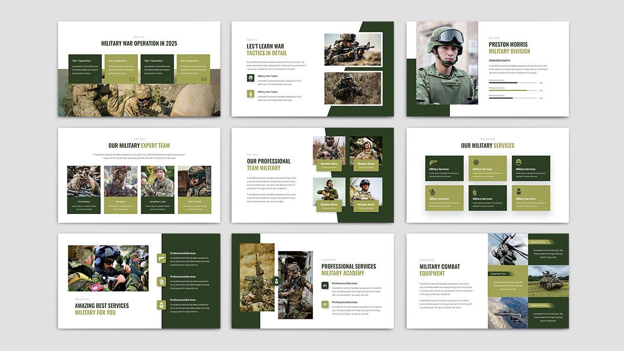 Comando - Military and Army Powerpoint Template