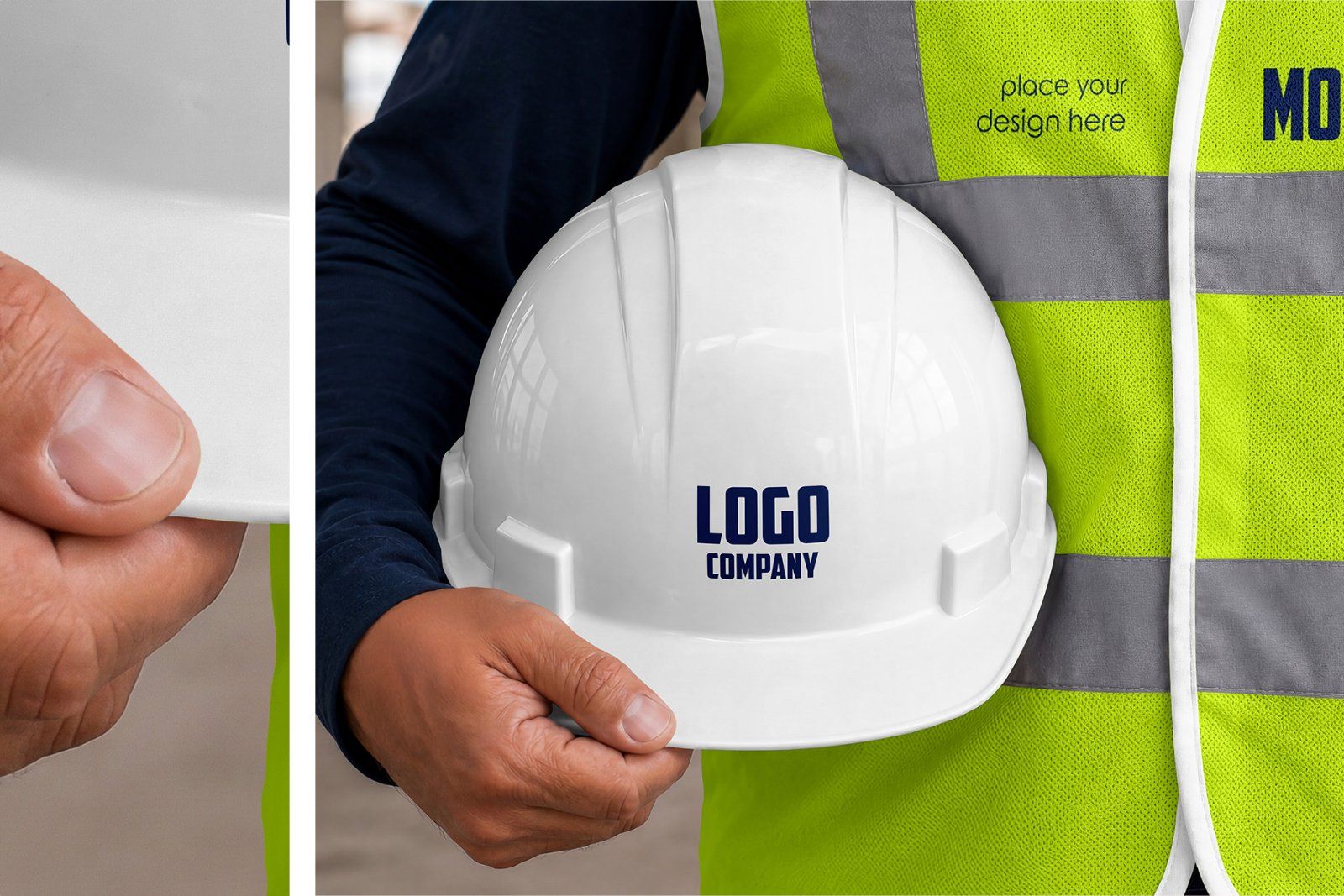 Safety Construction Vest Mockup Set