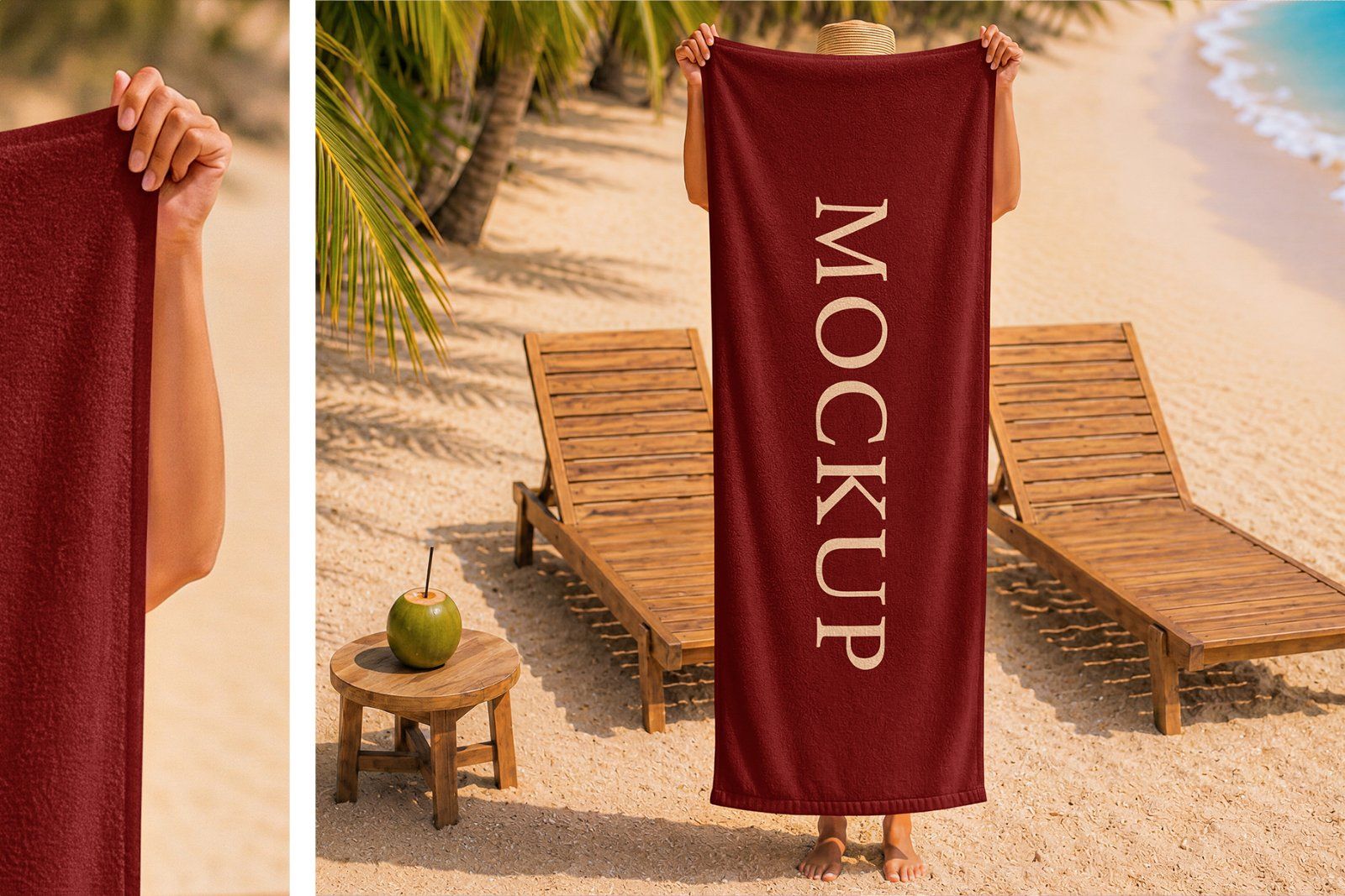 Summer Beach Towel Mockup Set