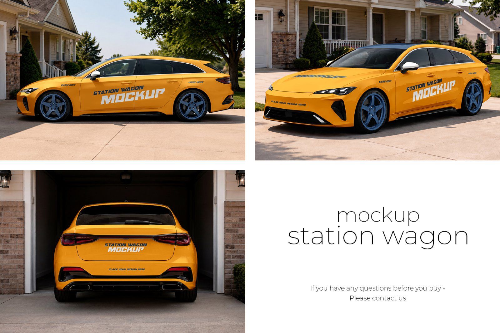 Station Wagon Mockup Set