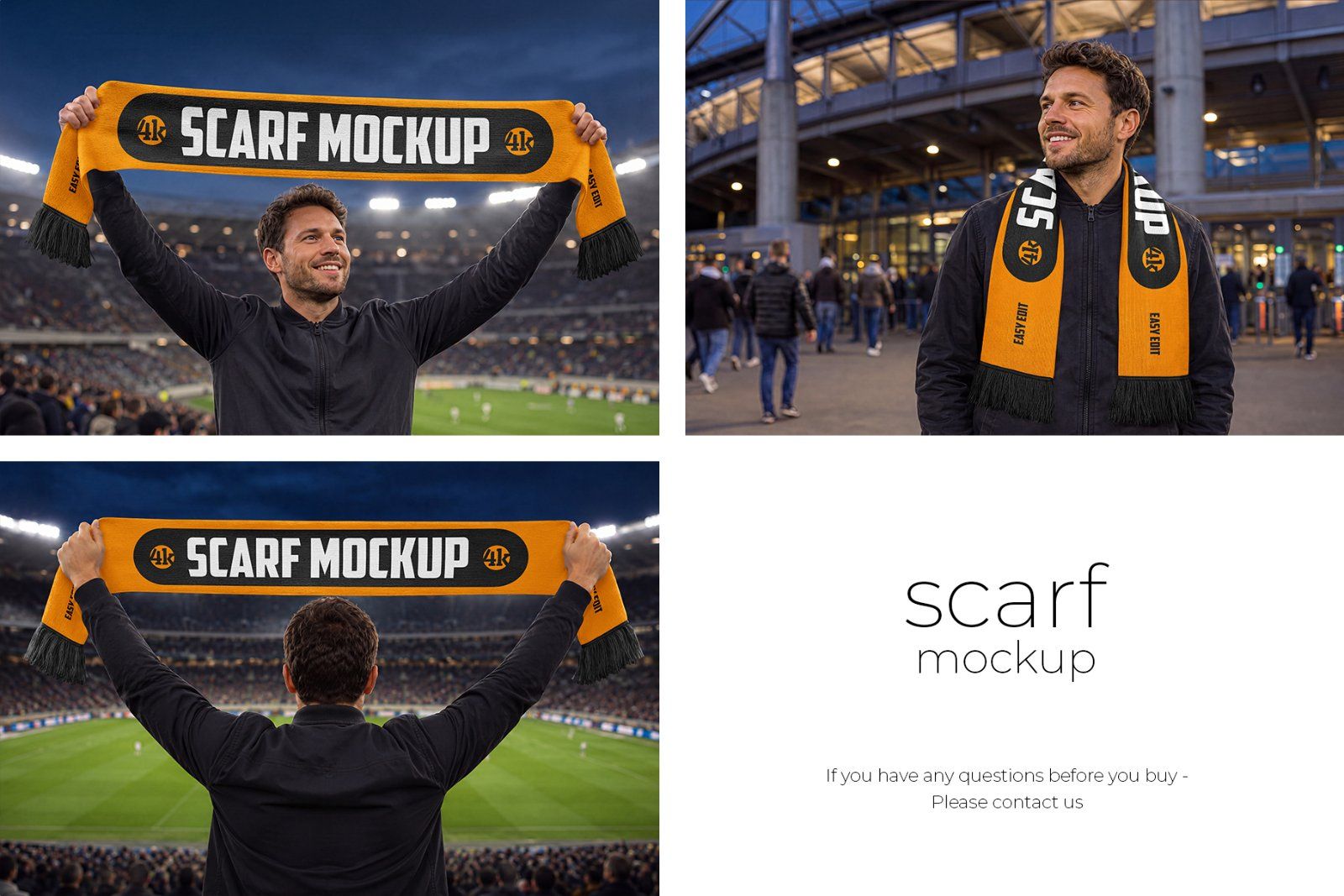 Soccer Scarf Mockup Set — image 5