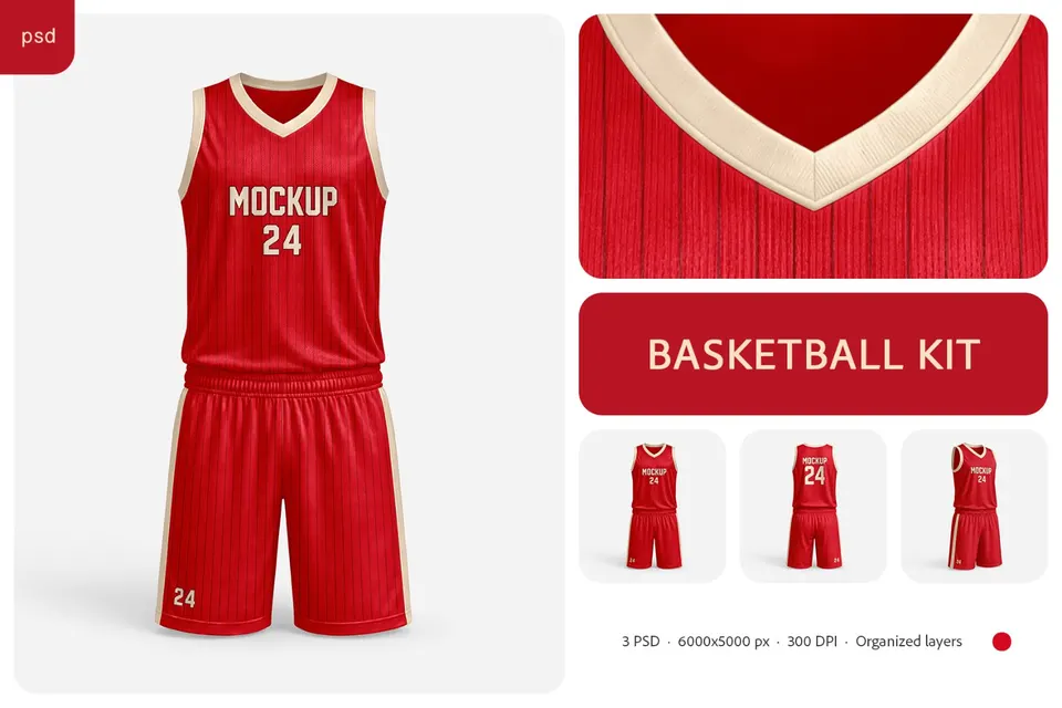Basketball Kit Mockup Set